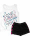 Kids' Set with Shorts Summer 2pcs White