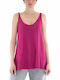 Women's Summer Blouse Sleeveless Fuchsia