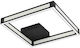 Eglo Altaflor Μοντέρνα Μεταλλική Πλαφονιέρα Οροφής με Ενσωματωμένο LED σε Μαύρο χρώμα 31cm