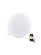 Eglo Monterolo Outdoor Floor Lamp Globe 9W IP65 for E27 Light Bulb Base White