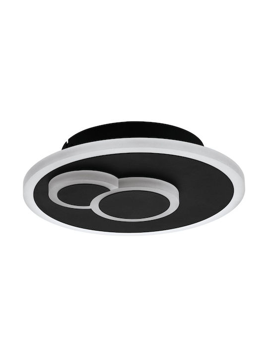 Eglo Cadegal Μοντέρνα Μεταλλική Πλαφονιέρα Οροφής με Ενσωματωμένο LED σε Μαύρο χρώμα 20cm