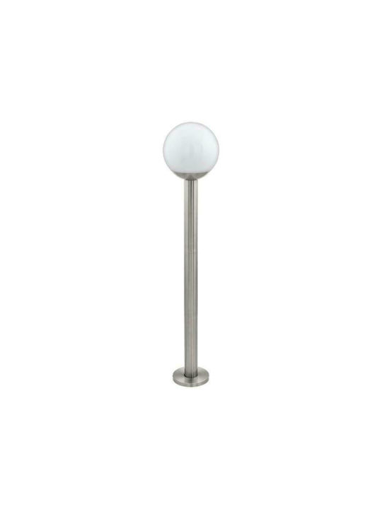 Eglo Nisia Outdoor Floor Lamp Small Post 9W IP44 for E27 Socket Silver