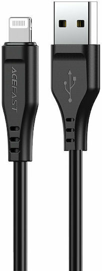Acefast C3-02 Редовна USB-A към Lightning кабел Черен 1.2м