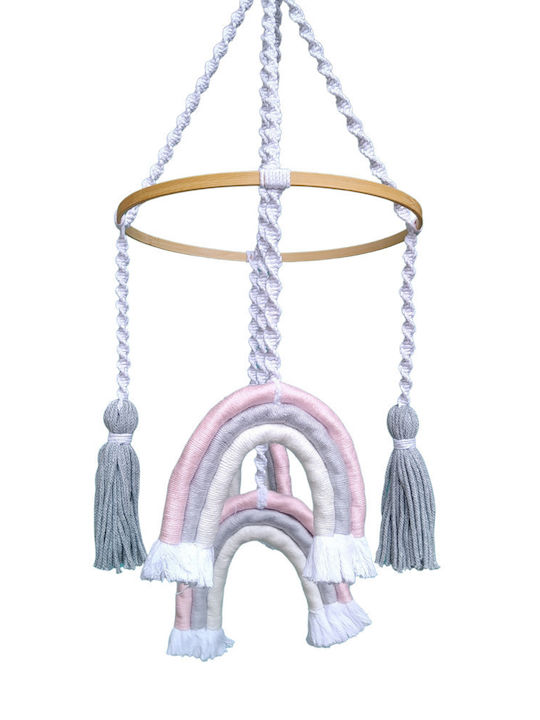 Mobil Macrame Rainbow Mobile Rainbow Pink