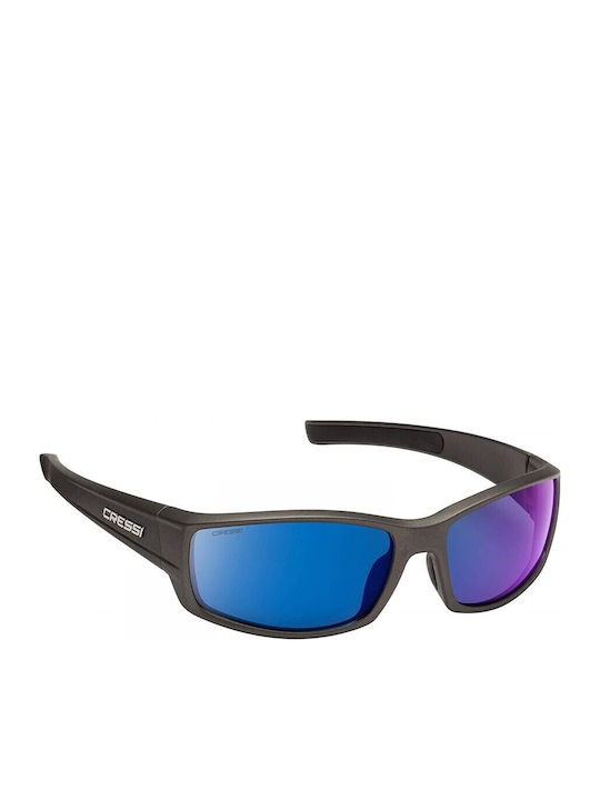 Hunter Herren Sonnenbrille mit Kunststoff Gestell Grey / Mirrored Lens Blue