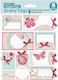 Global Gift Notizbuch-Etiketten 14x12cm Rosa Blumen 8Stück