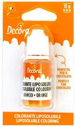 Decora Food Colouring Liquid Liposoluble Coloring Orange Little Bottle 15gr