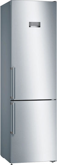 Bosch Ψυγειοκαταψύκτης 368lt Total NoFrost Υ203xΠ60xΒ66εκ. Metal Look KGN397LEQ
