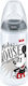 Nuk Plastikflasche First Choice Plus Temperature Control Mickey & Minnie Gegen Koliken mit Silikonsauger für 6-18 Monate Grey 300ml 1Stück 10.741.034