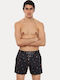 Zoo Men's Swimwear Shorts Black with Patterns