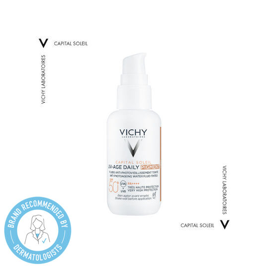 Vichy Capital Soleil UV-Age Daily Αντηλιακή Κρέμα Προσώπου SPF50 με Χρώμα Light 40ml