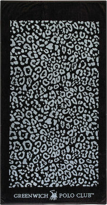 Greenwich Polo Club Beach Towel Cotton Grey / Black 170x90cm.