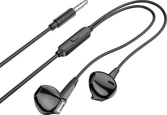Borofone BM68 In-ear Handsfree με Βύσμα 3.5mm Μαύρο