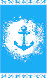 Dimcol Beach Towel Cotton Blue with Fringes 170...