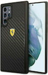 Ferrari On Track Real Carbon Coperta din spate Sintetic Negru (Galaxy S22 Ultra 5G) FEHCS22LFCAK