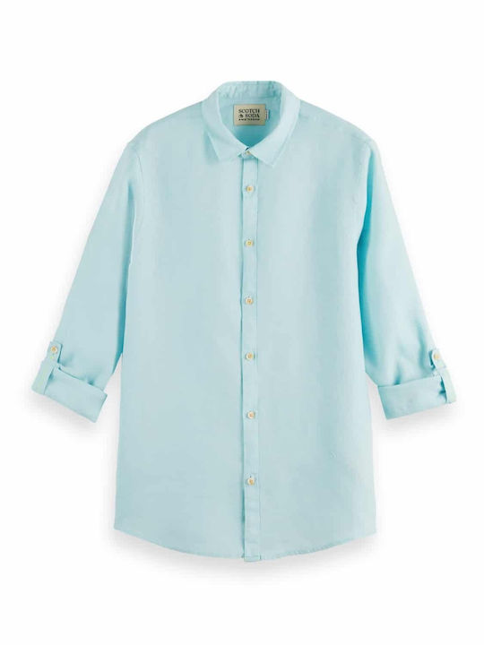 Scotch & Soda Μακρυμάνικo Λινό Πουκάμισο σε Καν...
