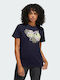 Adidas Women's Athletic T-shirt Navy Blue