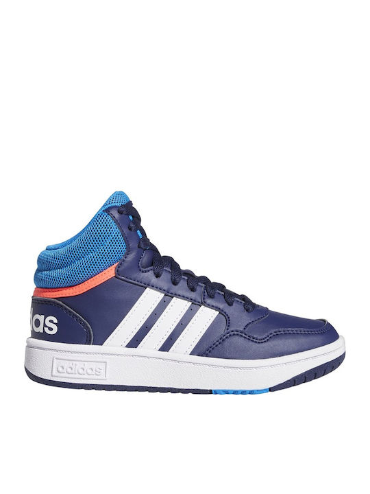 Hoops Hoops Mid 3.0 K Kids Sports Shoes Basketball with Laces Dark Blue / Blue Rush / Turbo