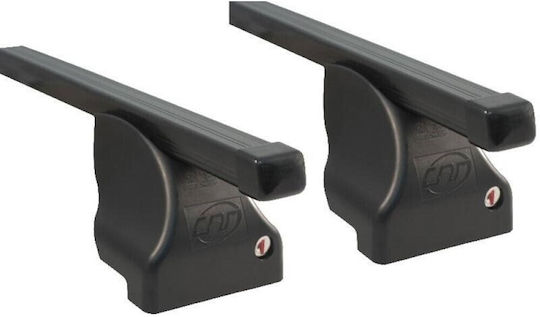 Cam Car Roof Bars Metallic 130cm for Citroen C4 Grand Picasso 5D Set with Roof Rack Legs Black