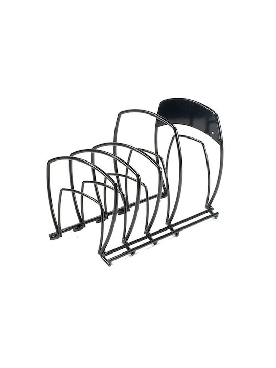 Lodge Kitchen Organizer Racks Metallic in Black Colour 21.4x36.4x28.1cm