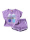 Kids' Set with Shorts Summer 2pcs Purple Change