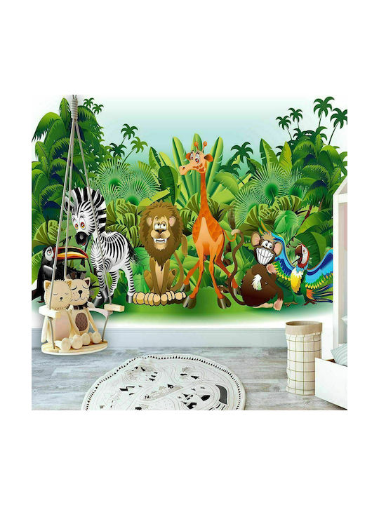 Polihome Peel & Stick Kids Wallpaper Jungle Animals L441xH315cm