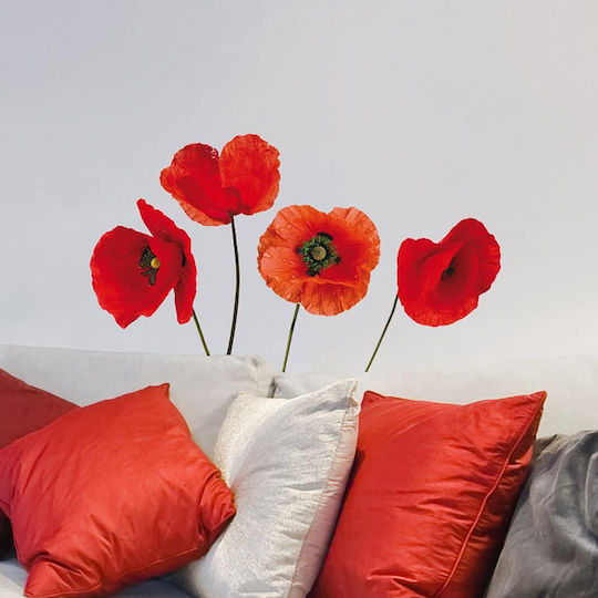 Декоративен Стикер За Стена Poppies 1 Брой Ango