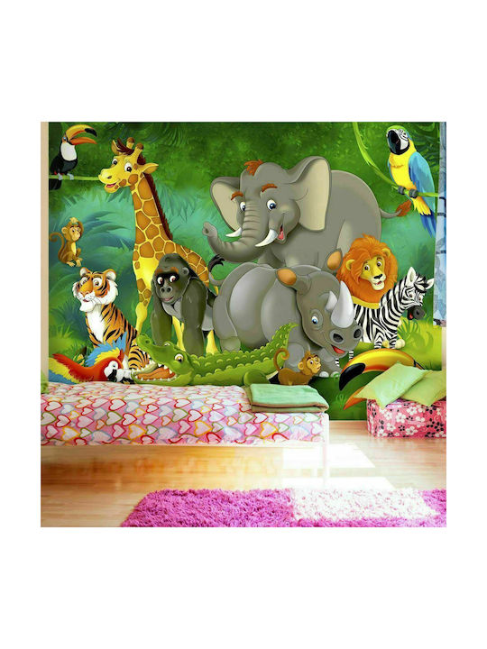 Polihome Peel & Stick Kids Wallpaper Colourful Safari L294xH210cm