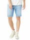 Wrangler Herrenshorts Jeans Hellblau