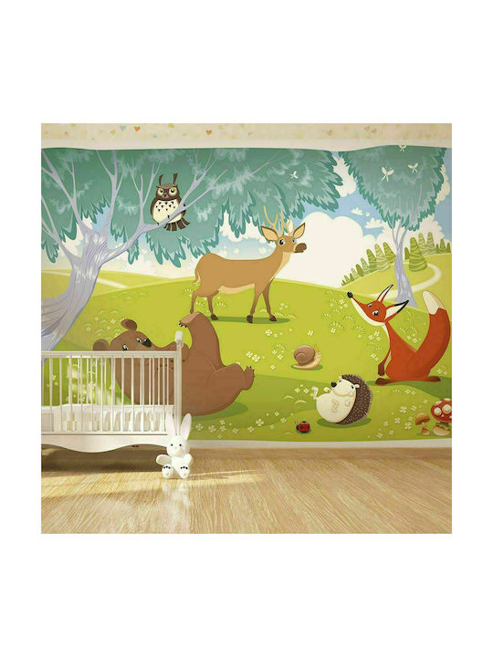 Polihome Peel & Stick Kids Wallpaper Funny Animals L245xH175cm