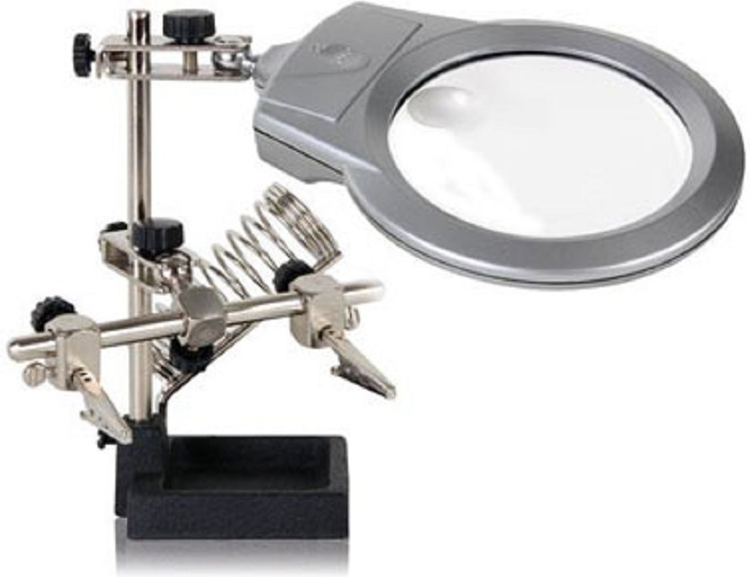 Helping Hand Magnifier Led Light With Soldering Stand Skroutz.gr