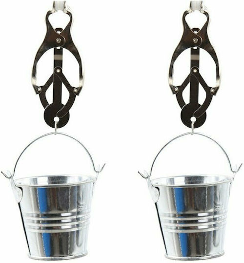 Dream Love OhMama! Nipple Clamps With Buckets Σφιγκτήρες Θηλών σε Ασημί Χρώμα 2τμχ