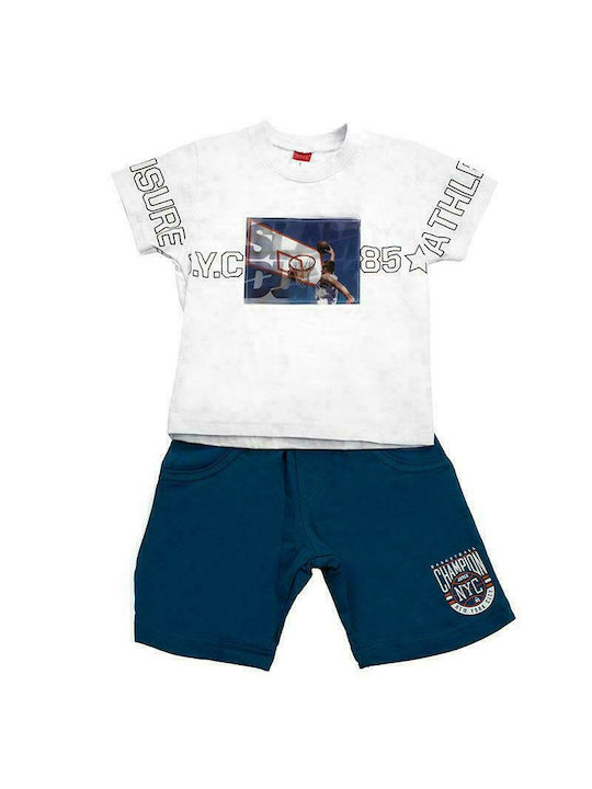 Joyce Kids Set with Shorts Summer 2pcs White