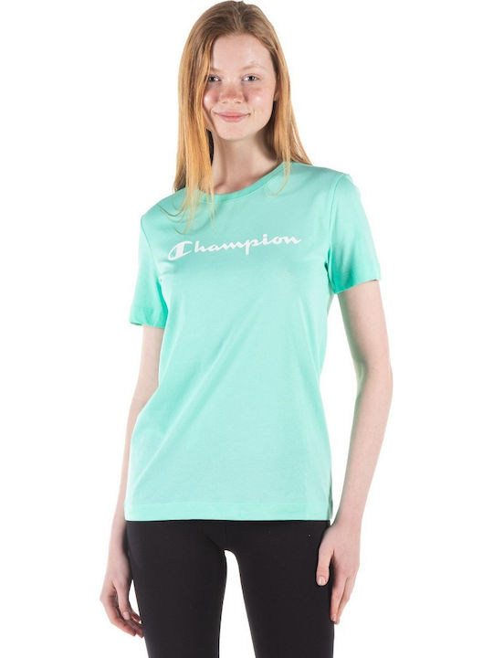 Champion Γυναικείο Crop T-shirt Τιρκουάζ