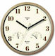 Virtime Wanduhr Kunststoff Beige Ø26cm