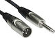 Schulz Kabel Cable XLR male - 6.3mm male Μαύρο 3m (ARH3)