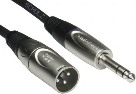 Schulz Kabel Cable XLR male - 6.3mm male Μαύρο 3m (ARH3)