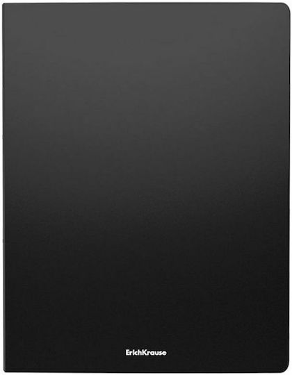 ErichKrause Mappe Suppl mit 10 Plastikhüllen Folien für Papier A4 Schwarz Matt Classic 1Stück