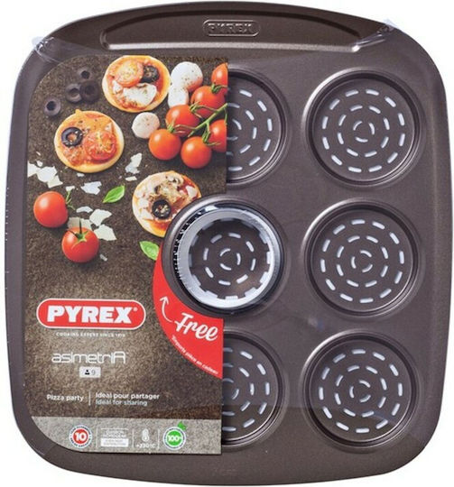 Pyrex Backform Törtchen/Muffins Aluminium 9 Plätze 16x16cm 1cm