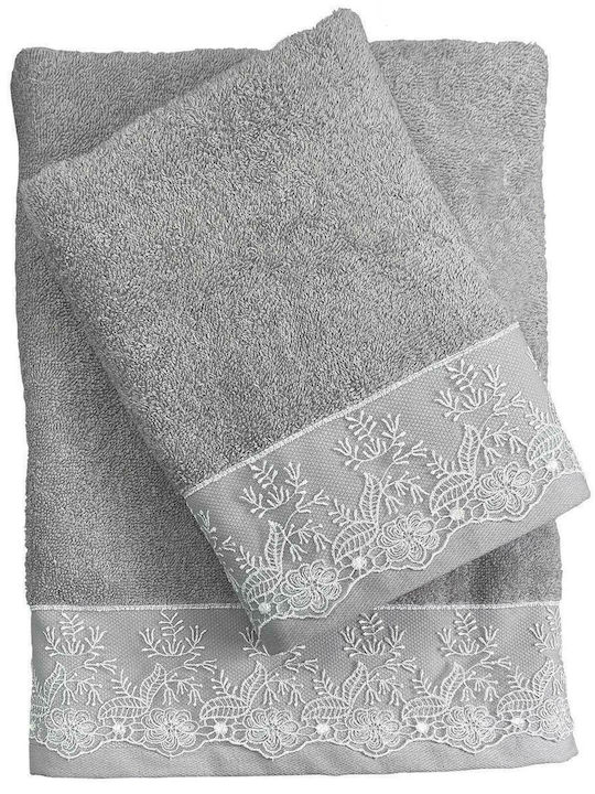 Das Home Badetuchset 3Stk Daily 0638 Grey Gewicht 500gr/m²