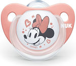 Nuk Orthodontischer Schnuller Silikon Minnie Pink mit Etui für 0-6 Monate 1Stück