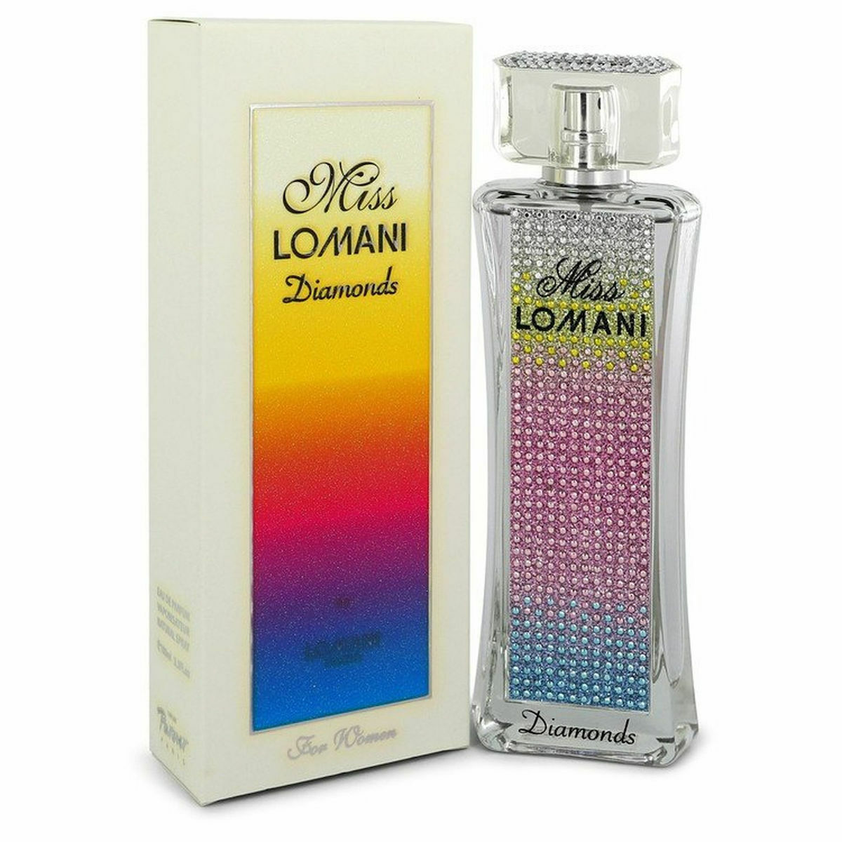 Lomani Miss Lomani Diamonds Damen Parfüm, 3.3 Oz EDP Spray – Blumig-fruchtige Duftkomposition
