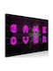 Polihome Panou Neon Roz Pe Pânză 120x80cm