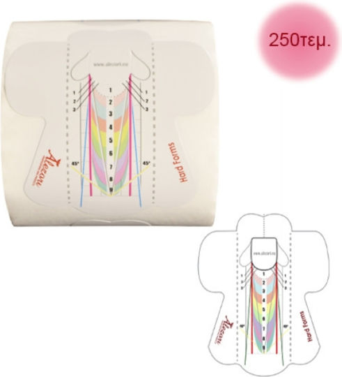 Alezori Medium Hard False Nail Form Roll 250pcs