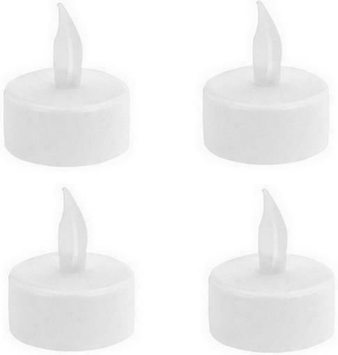 ArteLibre Decorative Lamp Tealight White 4pcs