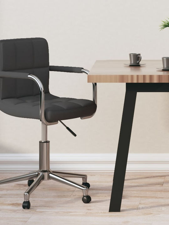 Stuhl Büro mit Armen Dark Grey vidaXL