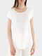 Only Women's Summer Blouse Short Sleeve White