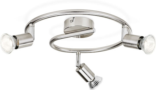 Philips Limbali Τριπλό Σποτ με Ντουί GU10 σε Ασημί Χρώμα