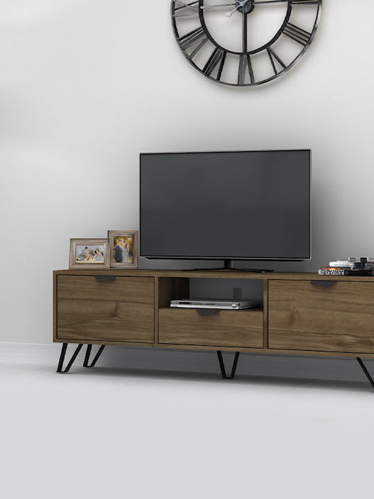 Jasmine Particle Board TV Furniture with Drawers Walnut L170xW35xH50cm