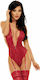 Beauty Night Adelaide Sexy Κορμάκι με Δαντέλα & Ζαρτιέρες Cherry